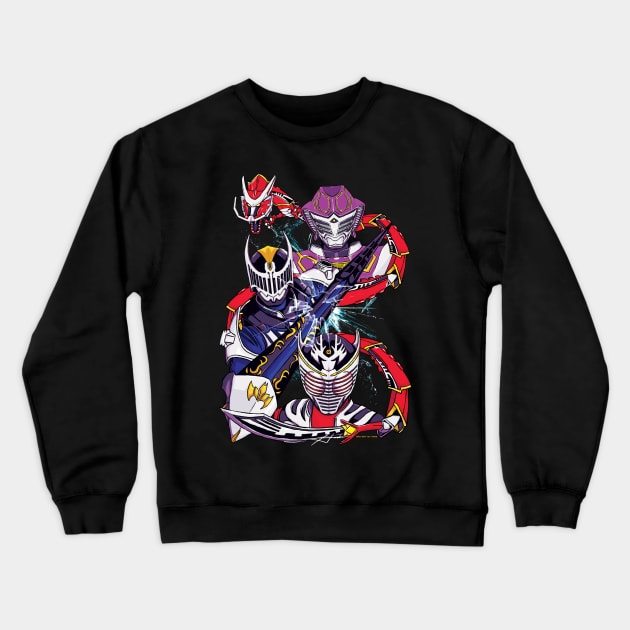Ryuki The Dragon Knight Crewneck Sweatshirt by Hamimohsin
